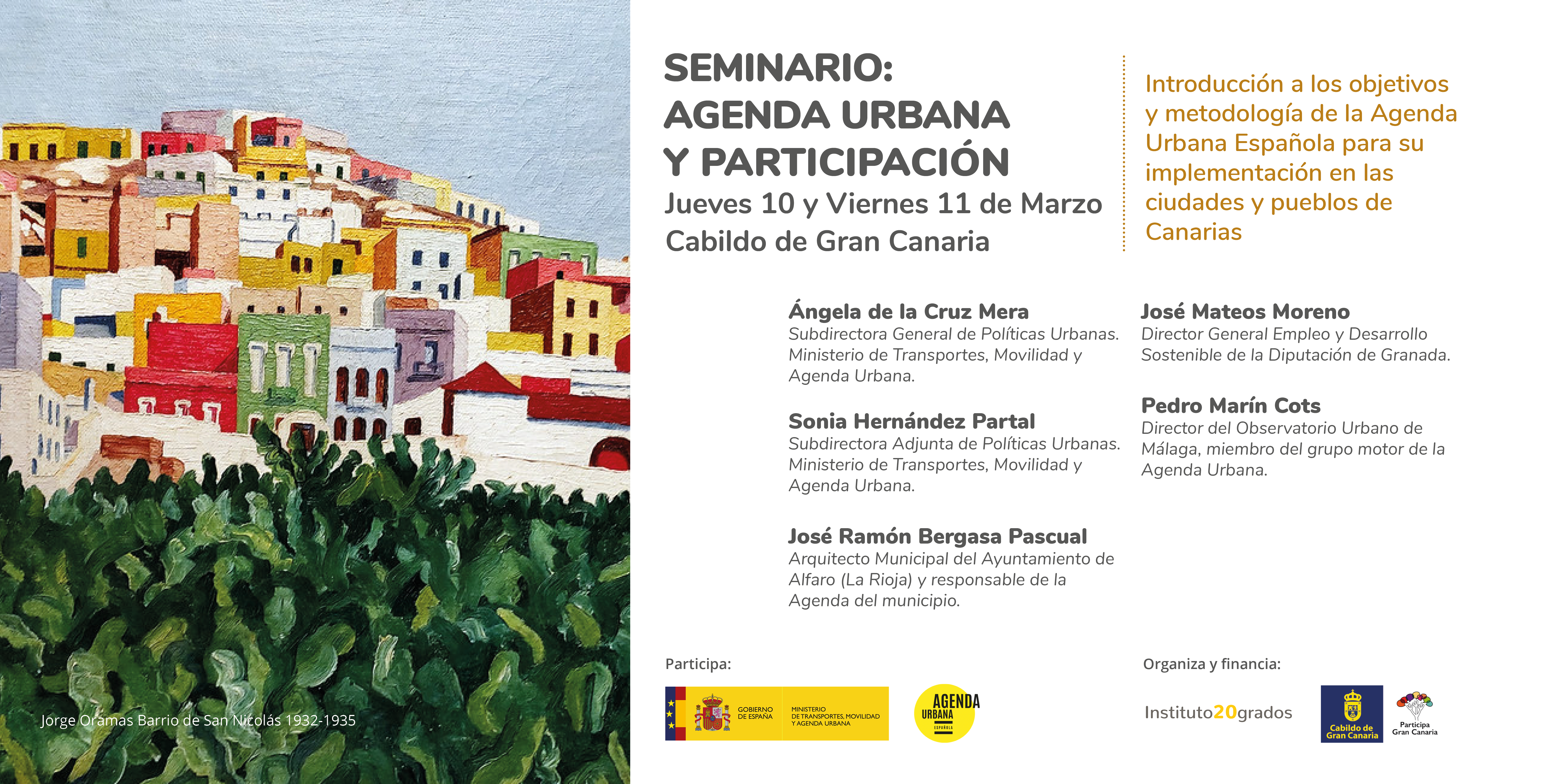 El Cabildo de Gran Canaria acoge un seminario que pone el foco en la Agenda Urbana